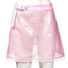 RNG Women's Grunge Sheer  Lace-trimmed Short Skirt