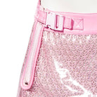 RNG Women's Grunge Sheer  Lace-trimmed Short Skirt