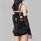 RNG Women's Punk Colorful Straps Mesh Body Harness