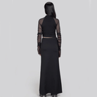 RNG Women's Punk Cutout Mesh Splice Crop Top