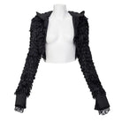 RNG Women's Punk Irregular Faux Fur Jacket with Hood