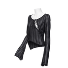 RNG Women's Punk Irregular Flared Sleeved Lace-up Shirt