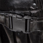 RNG Women's Punk Pleated Faux Leather Short Skirt