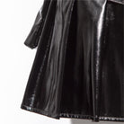 RNG Women's Punk Pleated Faux Leather Short Skirt
