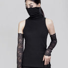 RNG Women's Punk Ribbed Turtleneck Vest