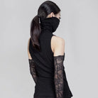 RNG Women's Punk Ribbed Turtleneck Vest