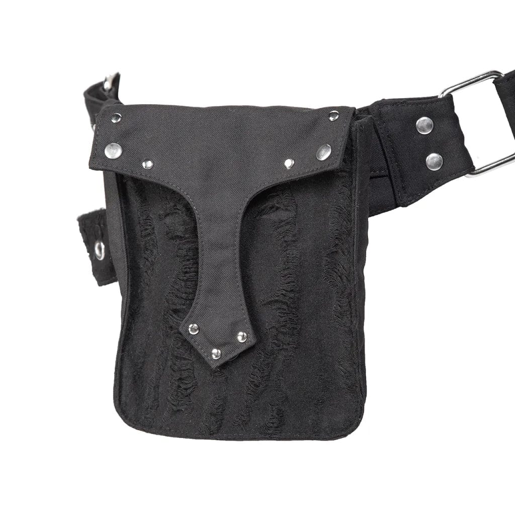 RNG Women's Punk Ripped Nailed Waist Bag