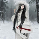 Vukora Women's Gothic Cross Bat Wing Coffin Bag White-Red