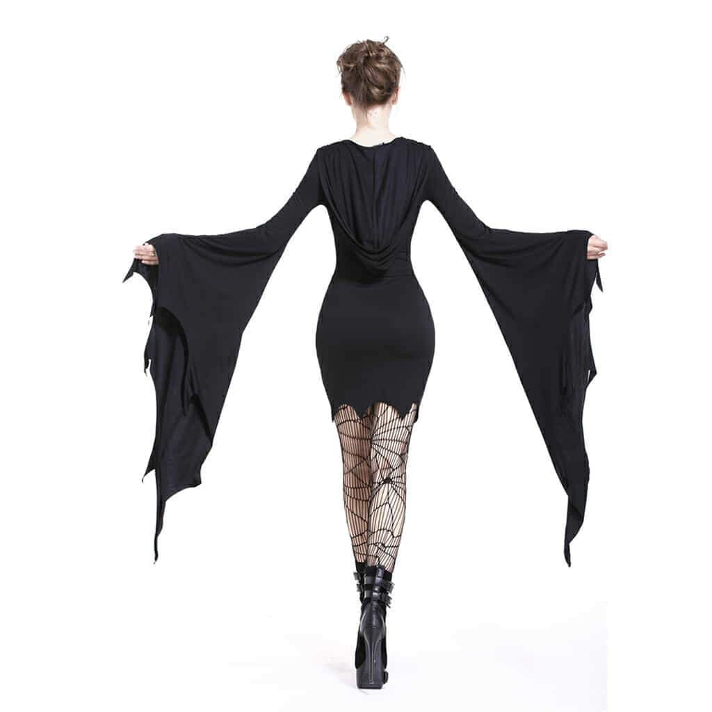 Darkinlove Women's Bat Style Gothic Short Dress