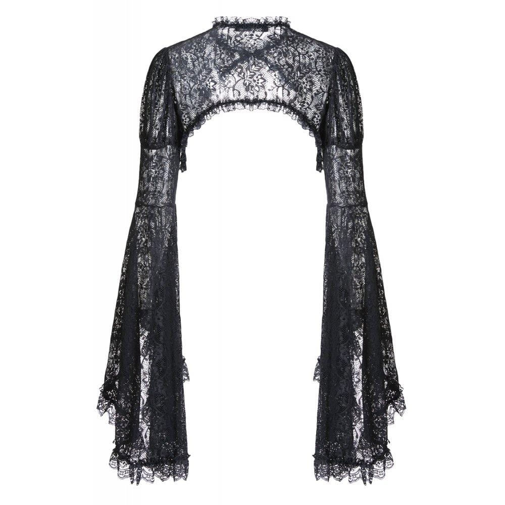 Darkinlove Women's Bell Sleeved All Lace Cape