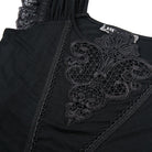 Darkinlove Women's Goth Floral Embroideried Off Shoulder Lace Short Sleeved Tops