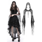 Darkinlove Women's Gothic Flared Sleeved Sheer Cape with Hood
