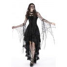 Darkinlove Women's Gothic Flared Sleeved Sheer Cape with Hood