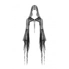 Darkinlove Women's Gothic Flared Sleeved Sheer Cape with Hood