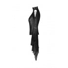 Darkinlove Women's Gothic Flared Sleeved Spider Web Sheer Shirt