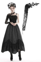 Darkinlove Women's Gothic Half Lace Sleeve With Flowers