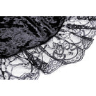 Darkinlove Women's Gothic Irregular Flare Sleeved Lace Splice Velvet Dress