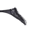 Darkinlove Women's Gothic Irregular Flare Sleeved Lace Splice Velvet Dress