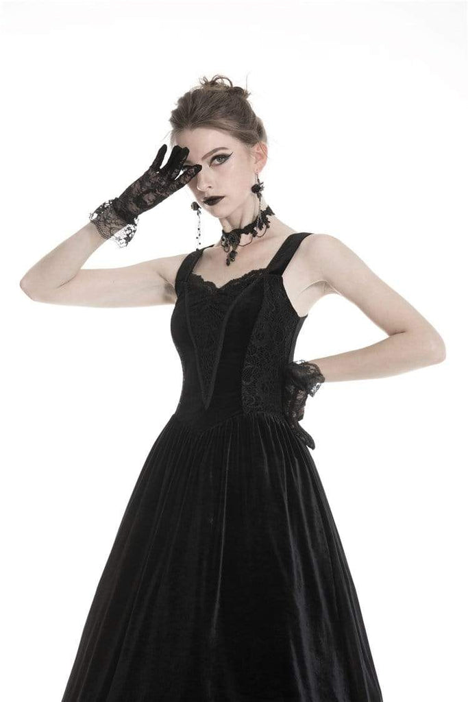 Darkinlove Women's Gothic Lace-up Maxi Strap Dresses