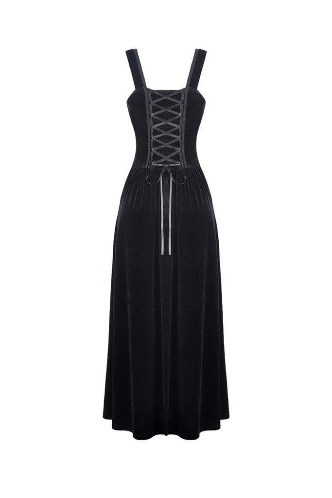 Darkinlove Women's Gothic Lace-up Maxi Strap Dresses