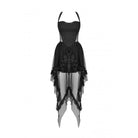 Darkinlove Women's Gothic Layered Swallowtail Halterneck Dress