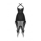 Darkinlove Women's Gothic Layered Swallowtail Halterneck Dress