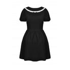 Darkinlove Women's Gothic Lolita Peter Pan Collar Floral Shirt Dress