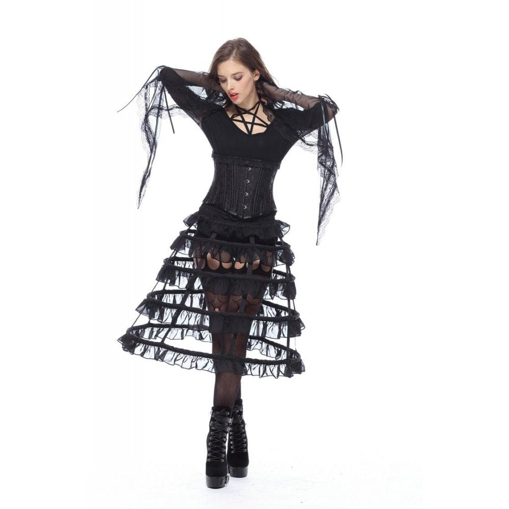 Darkinlove Women's Gothic Multi-layered Petticoat