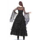 Darkinlove Women's Gothic Multilayer Lace Maxi Skirt