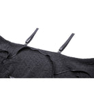 Darkinlove Women's Gothic Off Shoulder Flared Sleeved Crop Top