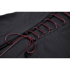 Darkinlove Women's Gothic Puff Sleeved Frilly Necktie Dress