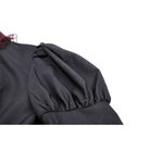 Darkinlove Women's Gothic Puff Sleeved Frilly Necktie Dress