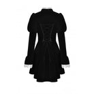 Darkinlove Women's Gothic Puff Sleeved Frilly Necktie Velvet Jacket