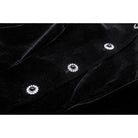 Darkinlove Women's Gothic Puff Sleeved Frilly Necktie Velvet Jacket