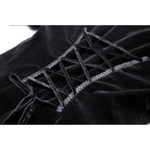 Darkinlove Women's Gothic Puff Sleeved Frilly Necktie Velvet Jacket