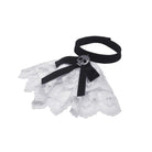 Darkinlove Women's Gothic Puff Sleeved Frilly Necktie Velvet Jacket