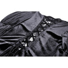Darkinlove Women's Gothic Puff Sleeved Lace Splice Velvet Dress