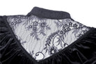 Darkinlove Women's Gothic Ruched Lace V-neck Velvet Dresses