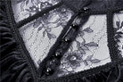 Darkinlove Women's Gothic Ruched Lace V-neck Velvet Dresses