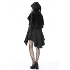 Darkinlove Women's Gothic Skull Printed Velvet Cape with Hood