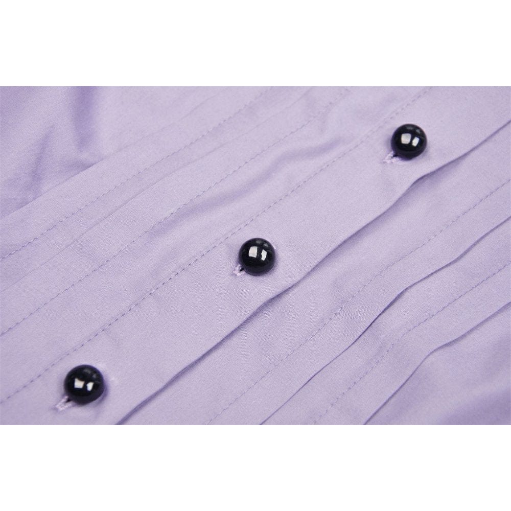 Darkinlove Women's Gothic Star Collar Puff Sleeved Shirt