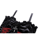 Darkinlove Women's Gothic Strappy Cross Velvet Slip Dress