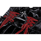 Darkinlove Women's Gothic Strappy Cross Velvet Slip Dress