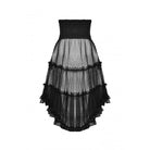 Darkinlove Women's Gothic Strappy Ruffled Mesh Tunic Skirt