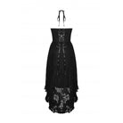 Darkinlove Women's Gothic Swallow Tail Floral Lace Dress