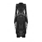 Darkinlove Women's Gothic Turn-down Collar Irregular Lace Dress