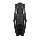 Darkinlove Women's Gothic Turn-down Collar Irregular Lace Dress