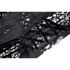 Darkinlove Women's Gothic Turn-down Collar Irregular Lace Dress