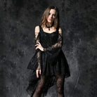 Darkinlove Women's Lace Overlay Little Black Dress