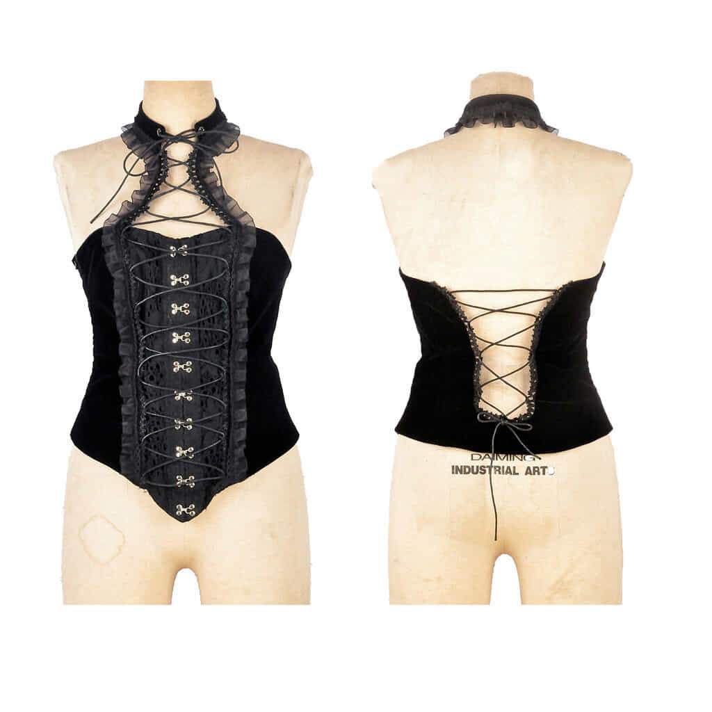 Darkinlove Women's Laced Corset Goth Top